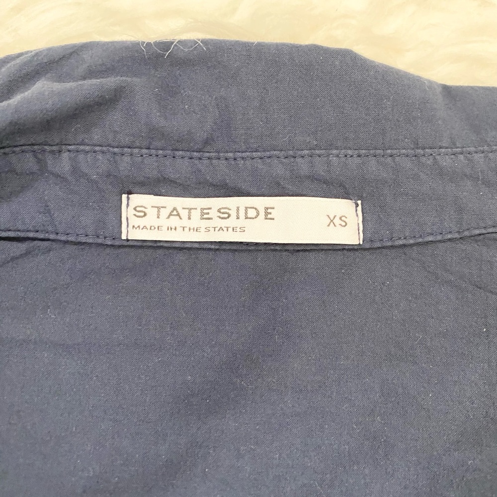 STATESIDE Dark Blue Women's Button-Down Shirt - Picture 5 of 6